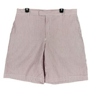 Greg Norman Seersucker Golf Shorts MENS 36 RED‎ CHINO GOLFING CLUB RESORT COTTON